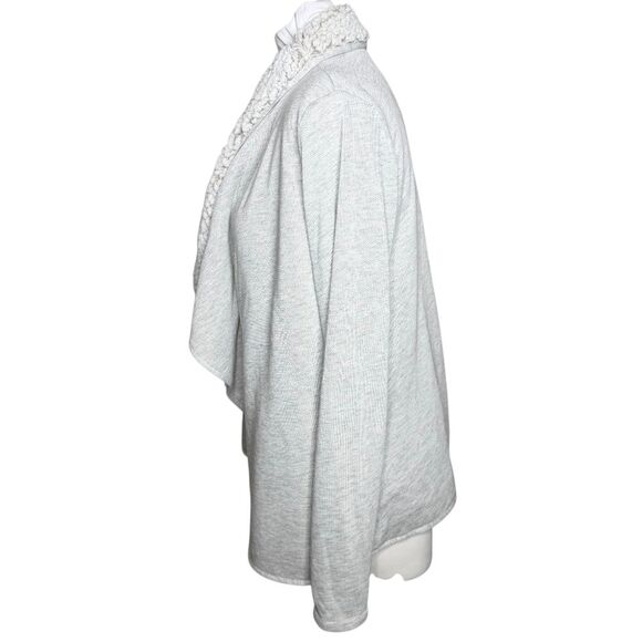 Thread & Supply gray sherpa lined open front cardigan Small - Picture 2 of 9